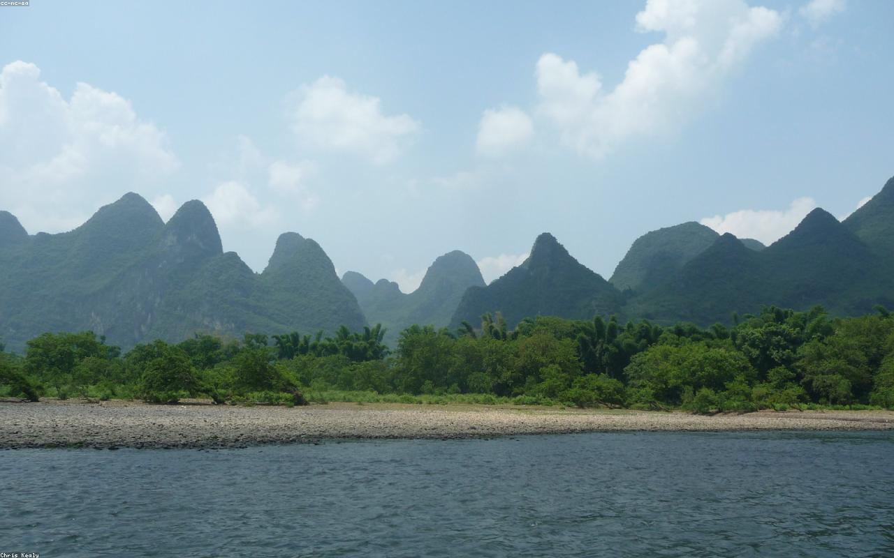 Karst scenery around Yangshuo